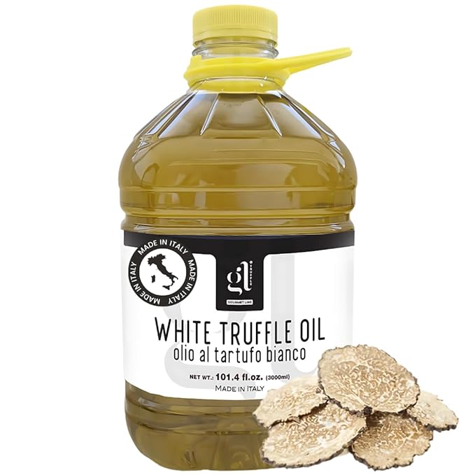 White Truffle Oil Bulk 3 liters (97 fl.oz), Non-GMO, Foodservice Truffle Oil, Made in Italy, GL
