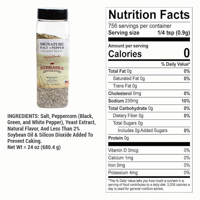 Nebraska Star Beef Salt + Pepper - 24oz
