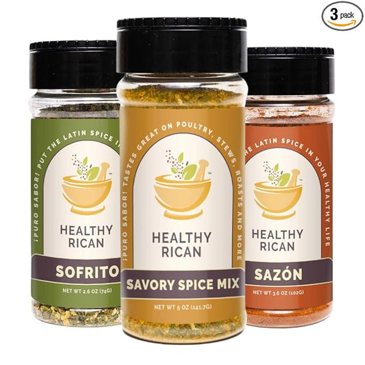 Healthy Rican Savory Chicken Mix Sazon and Sofrito Herb Seasoning for Meat Beef Vegetables Stews