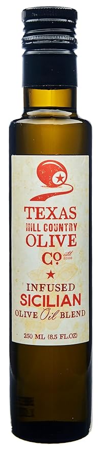 Texas Hill Country Olive Co Sicilian Infused Olive Oil - Cold Pressed Gourmet EVOO Olive Oil