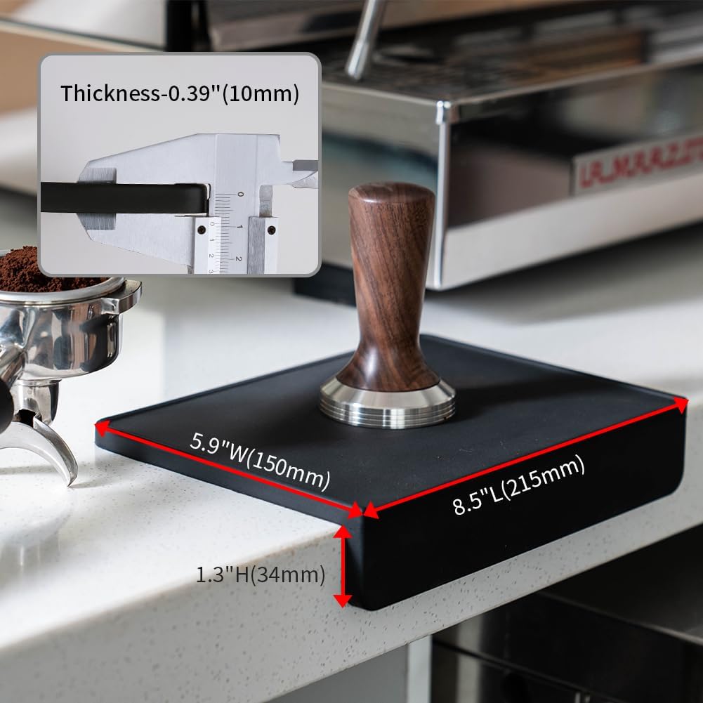 watchget Espresso Tamping Mat,Silicone Portafilter Pad for Counter