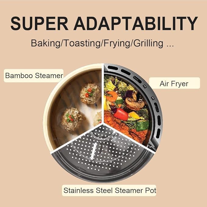 Air Fryer Liners Disposable Parchment Paper, Numola 100 Pcs Airfryer Sheets, 9 Inch White Non-stick