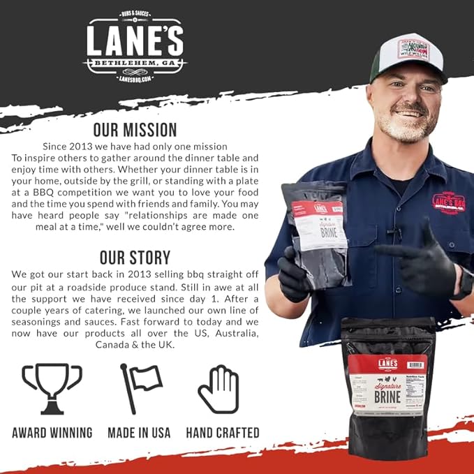 Lanes Signature Brine, Large Turkey Brine Seasoning Enough Brine for 2 Soaks, 100% Natural, No