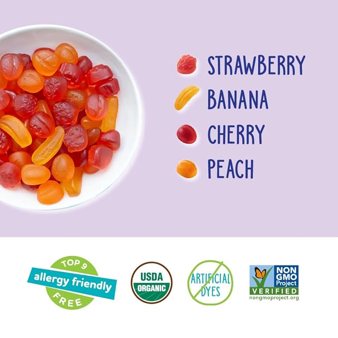 YumEarth Organic Assorted Flavor Fruit Snacks - Allergy Friendly (Top 9 Free), No Artificial Dyes