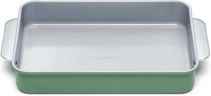 Caraway Non-Stick Ceramic 9”x13” Rectangle Pan - Naturally Slick Ceramic Coating - Non-Toxic, PTFE