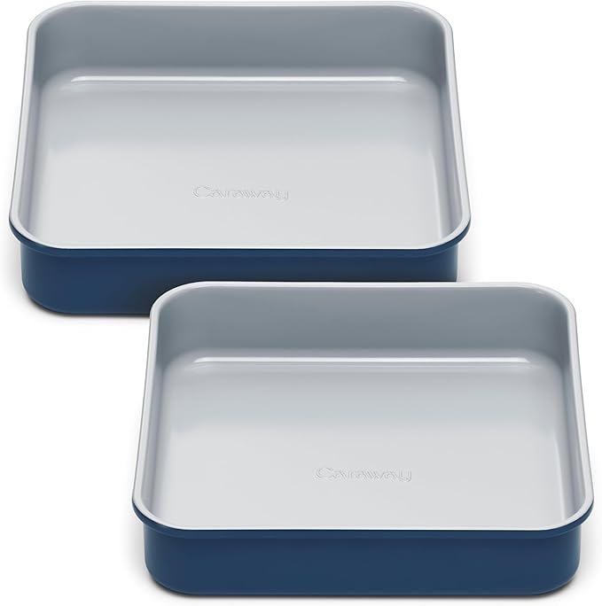Caraway 9??Square Pan Duo - Non-Stick Ceramic Coating - Free From Forever Chemicals - Cake Pan