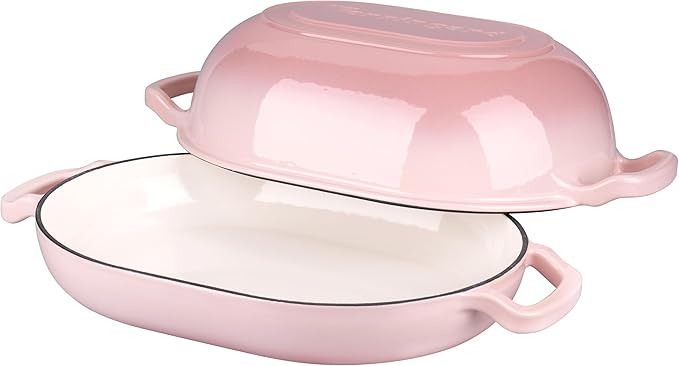 Enameled Cast Iron Sourdough Bread Oven, Dutch Oven, Loaf Cast Iron Bread Pan for Homemade Bread