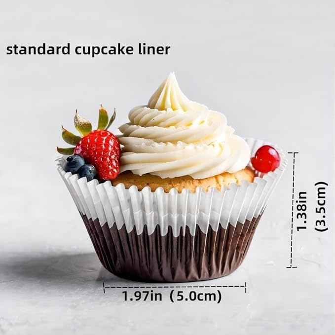 200pcs White Standard Cupcake Liners for Baking Cup, No Smell, Grease-proof Muffin Liners, Standard