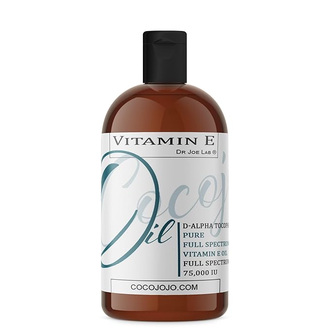 cocojojo Organic Liquid Vitamin E Oil for Skin, for Hair, Face, Body Oil, 100% Pure Natural Cold