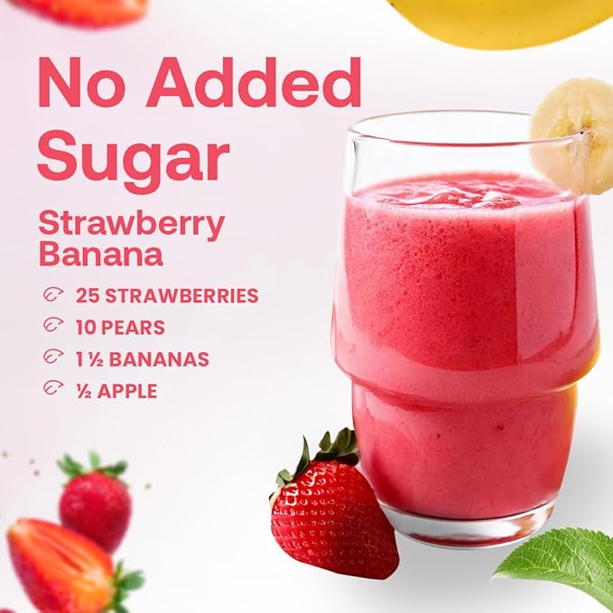 Dr. Smoothie 100% Crushed Strawberry Banana ??No Added Sugar, Made with Real Fruits/Fruit Juice