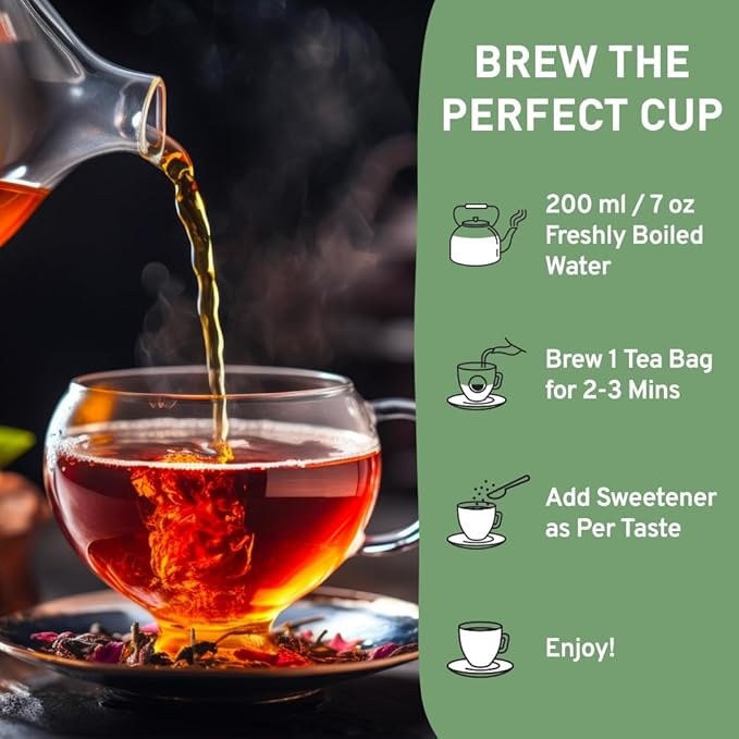 HANDPICK Masala Chai Tea Bags (100 Count) Strong Robust & Aromatic, Blended with Exotic Spices