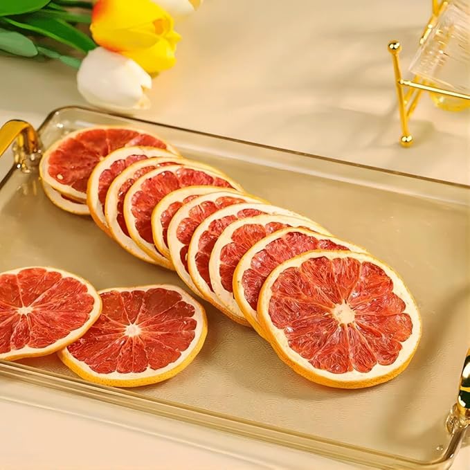 Mkostlich Dried Grapefruit Slices, 3.52oz/100g Dehydrated Grapefruit for Cocktails, Red Grapefruit