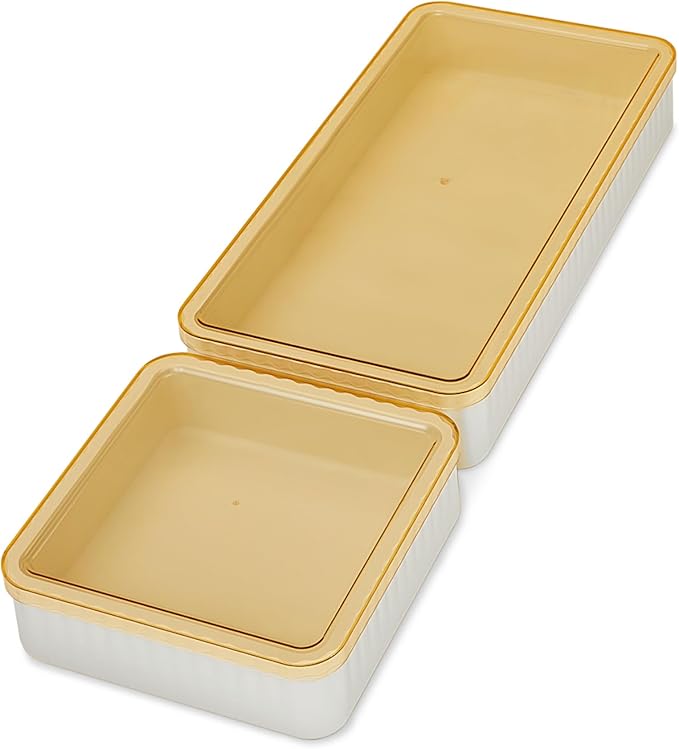 Nonstick Bakeware Set with 2 Silicone Trays and 2 Lids, Silicone Baking Sheet Pan, Baking Pan