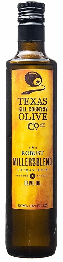 Texas Hill Country Olive Co Miller's Blend Extra Virgin Olive Oil - Cold Pressed EVOO Gourmet Olive