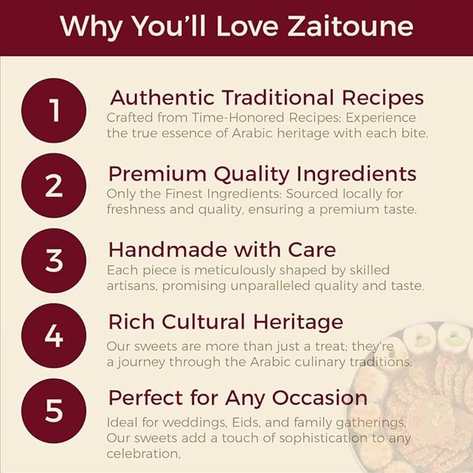 Zaitoune Date Maamoul - 18 oz | Middle Eastern Buttery Date Filled Cookies in a Beautiful Gift Tin