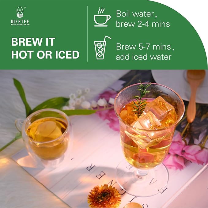 WT WEETEE Peppermint Tea Bags, Made with 100% Pure Peppermint, Fresh Minty Flavour Herbal Tea