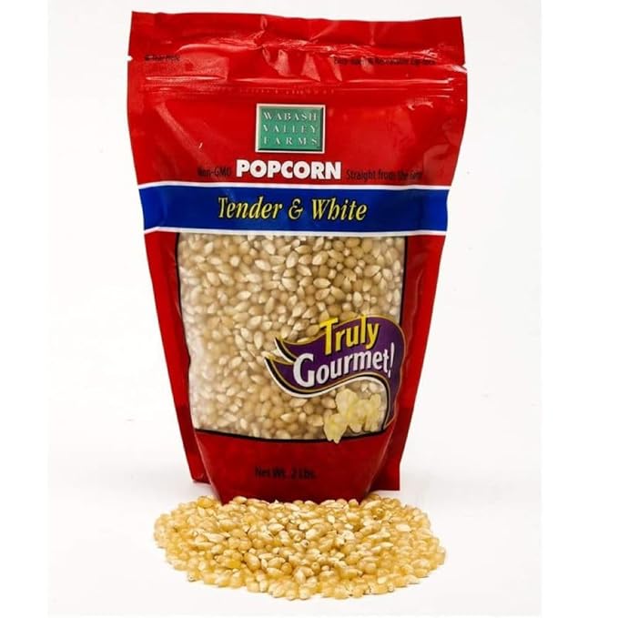 Wabash Valley Farms Popcorn Kernels - Tender and White Popcorn Kernels, Gourmet Popcorn Kernels for