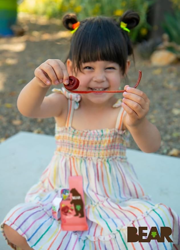 BEAR Real Fruit Snack Rolls - Gluten Free, Vegan, and Non-GMO - Strawberry ??36 Rolls, Healthy