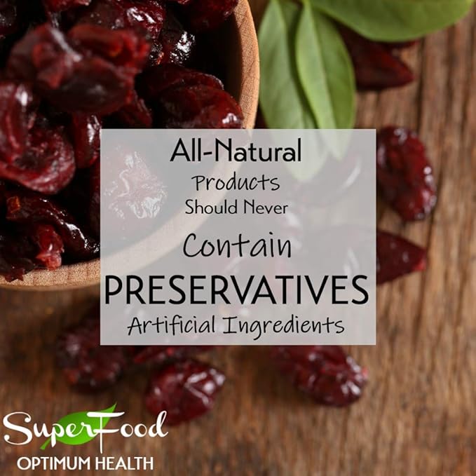 Gerbs Dried Cranberries 2 lbs. | Unsulfured, No Additives, Resealable Bag | Naturally Tart & Juicy