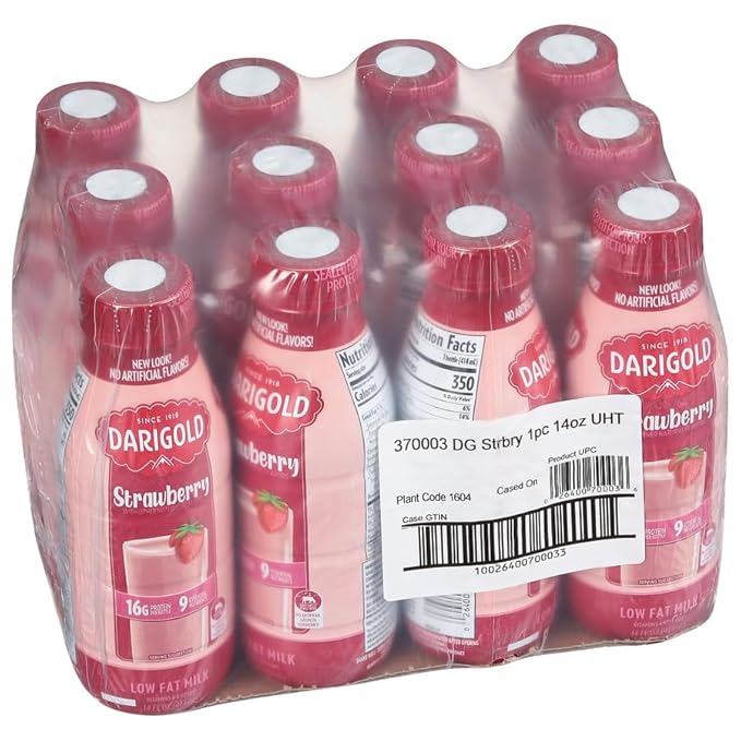 Darigold 1 Percent Milk, Reduced Fat Shelf Stable Milk with 9 Essential Nutrients, 16g Protein