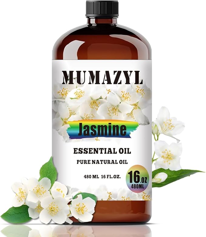 Jasmine Essential Oil, Jasmine Oil 16 Fl Oz 480ML for Diffuser Humidifier Yoga Cleaning DIY Candle