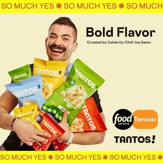 Tantos! Puffed Pasta Chips ??Healthy Pasta Snack by Top Chef Joe Sasto ??Plant-Based, Low Calorie