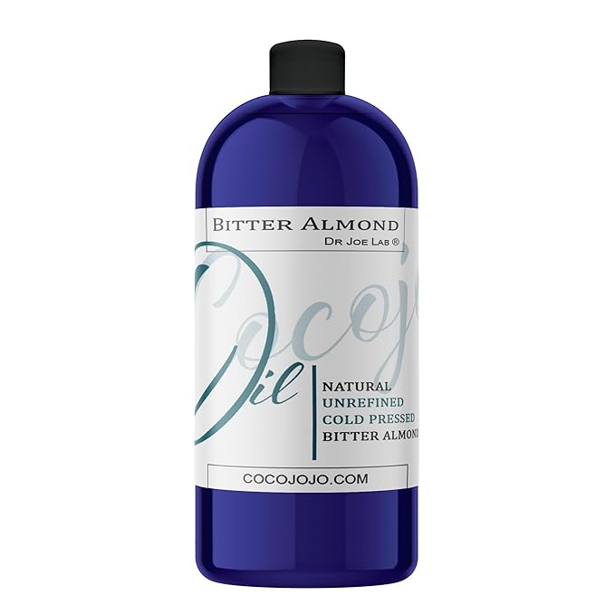 cocojojo Pure Bitter Almond 32 oz 1 Quart Oil Unrefined Cold Pressed Extra Virgin All Natural