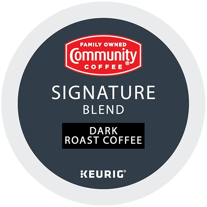 Community Coffee Signature Blend 24 Count Coffee Pods, Dark Roast, Compatible with Keurig 2.0 K-Cup