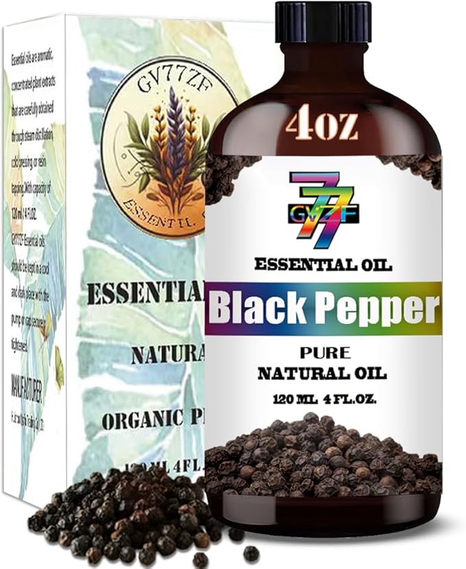 Black Pepper Essential Oil (4 oz/120 ml) ??Black Pepper Oils for Aromatherapy, diffusers