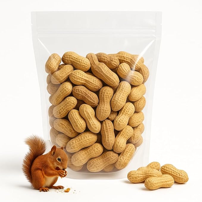 Crazy Nuts | USA Grown Whole In Shell Raw Peanuts for Birds and Squirrels, 25lb | Jumbo Whole In