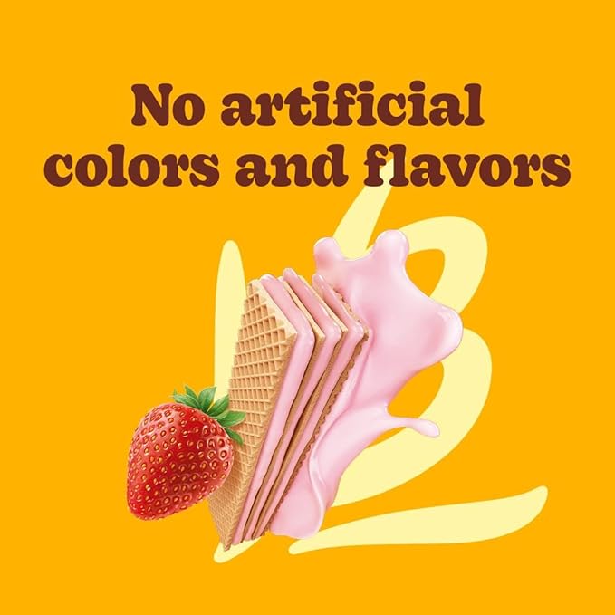 Bauducco Strawberry Wafers - Crispy Wafer Cookies With 3 Delicious, Indulgent, Decadent Layers of