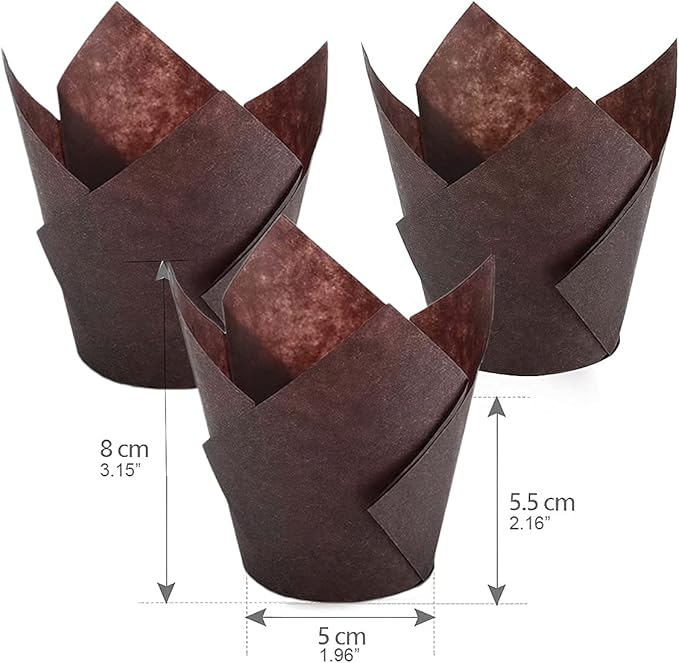 200PACK Tulip Baking Paper Cups Cupcake Liners Baking Cups Muffin Wrappers Greaseproof Paper