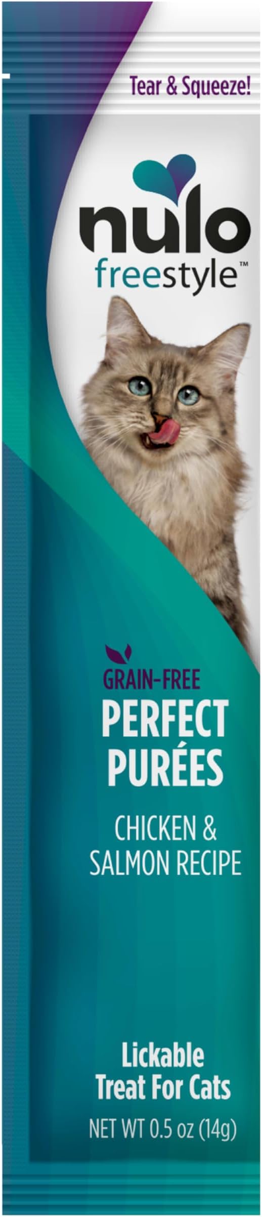 Nulo Freestyle Grain-Free Perfect Purees Premium Wet Cat Treats, Squeezable Meal Topper for