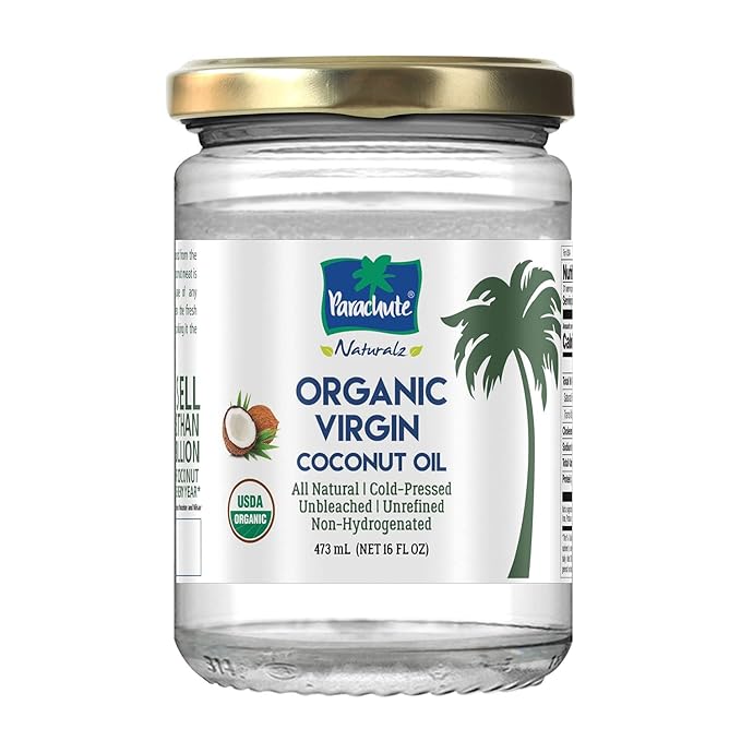 Parachute Naturalz Organic Virgin Coconut Oil | For Cooking, Hair, Body & Oil Pulling | Cold