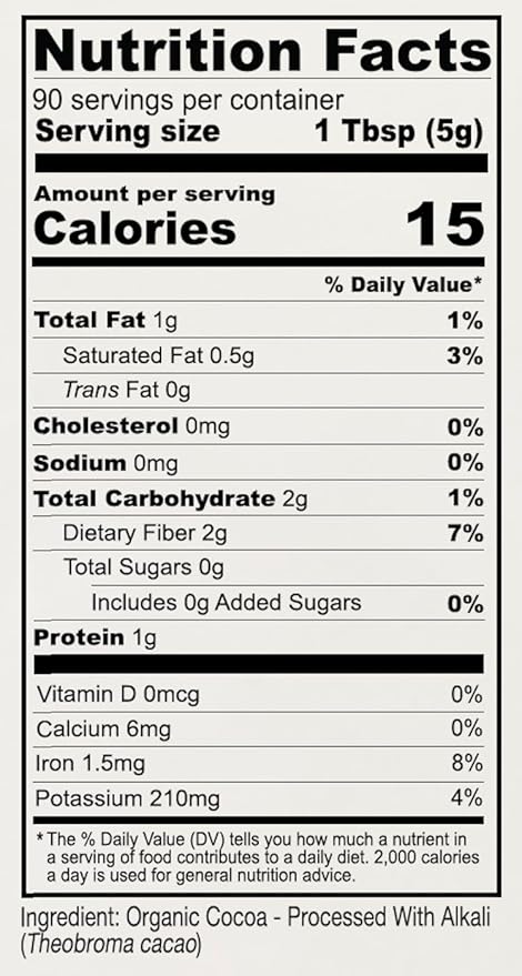 Anthony's Organic Culinary Grade Cocoa Powder, 1 lb, Dutch Processed Baking Cocoa, Gluten Free, Non