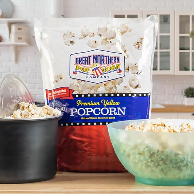 Premium Yellow Popcorn Kernels - 12.5lbs Resealable Bag of Gourmet Bulk Popping Corn for Microwave