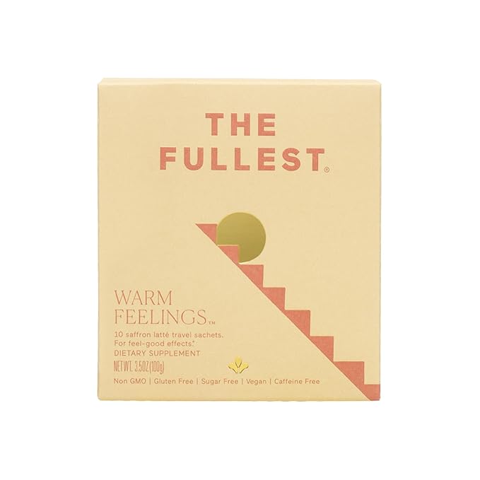 THE FULLEST - Warm Feelings 10-Single Serving Saffron Latte Sachets - Saffron, Cardamom, and