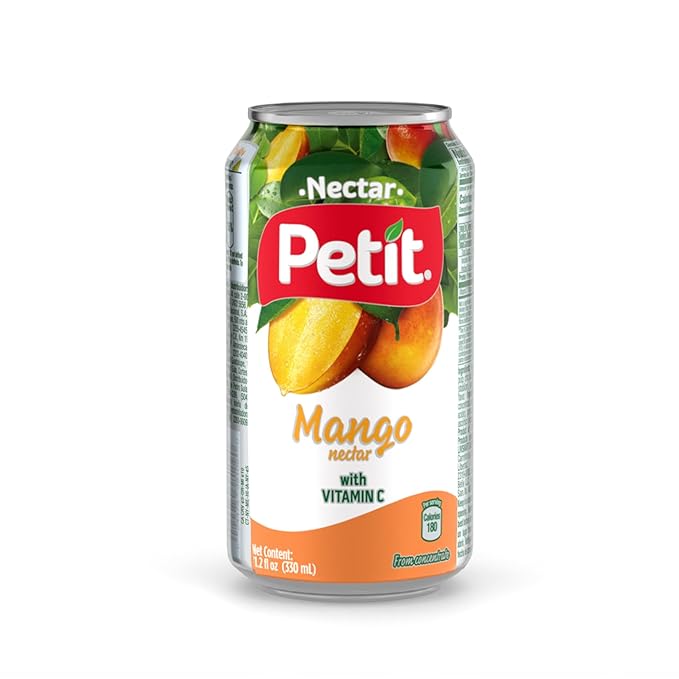 Petit Mango Nectar, 330 ml Cans (Pack of 24) ??Sweet Tropical Fruit Juice Beverage