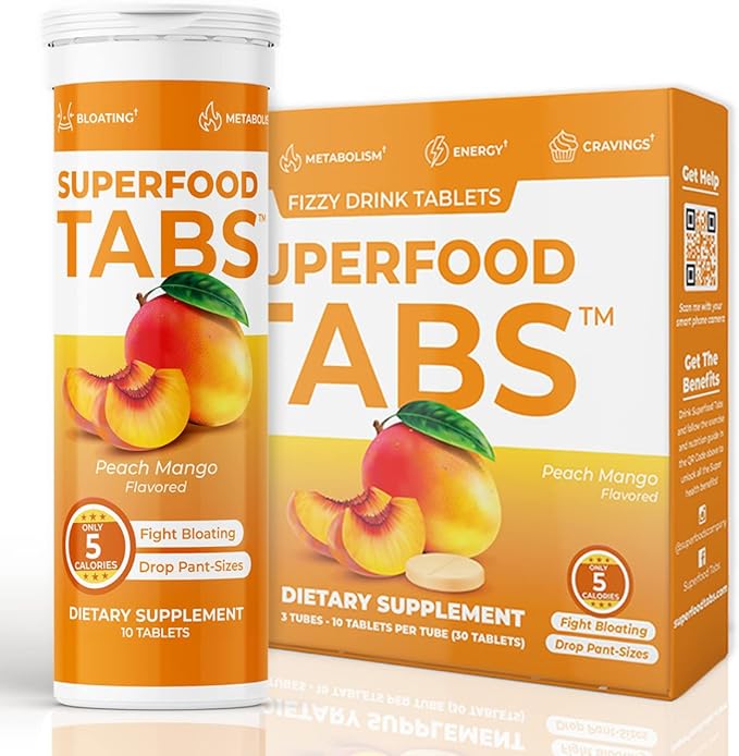 skinnytabs Anti-Bloat Cleanse Drink with 15 Superfoods | Supports Digestion, Energy & Cravings |