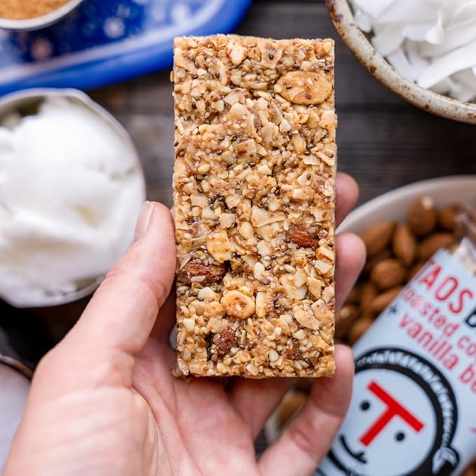 Taos Bakes - Toasted Coconut + Vanilla Bean - Snack Bars - 6g Fiber & Gluten-Free Granola Bars