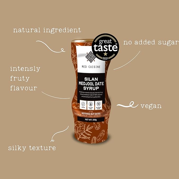 Med Cuisine Silan - 12.35oz - 100% Pure & Natural Dates Syrup (Date Honey) - Vegan, Refined