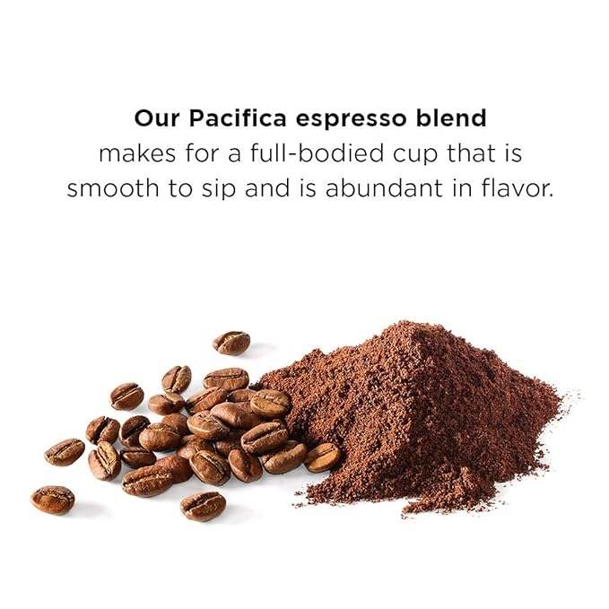 CAFFÉ CONTEMPO Ground Espresso, Pacifica Blend, 1 LB Fine Grind, Dark Roast, Freshly Roasted, Great