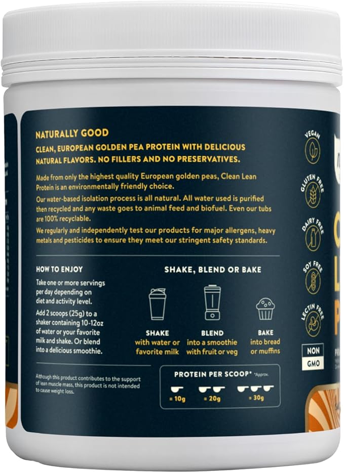 Nuzest - Pea Protein Powder - Clean Lean Protein, Premium Vegan Plant Based Protein Powder, Dairy