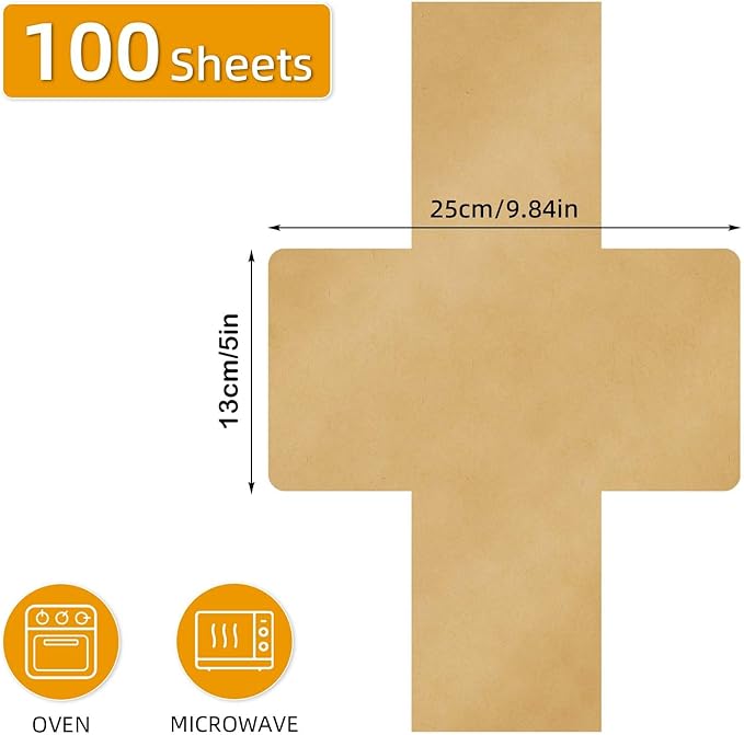 100 Sheets Loaf Pan Liners, Non-Stick Parchment Paper for Baking Toast,Sourdough,Cakes, Banana