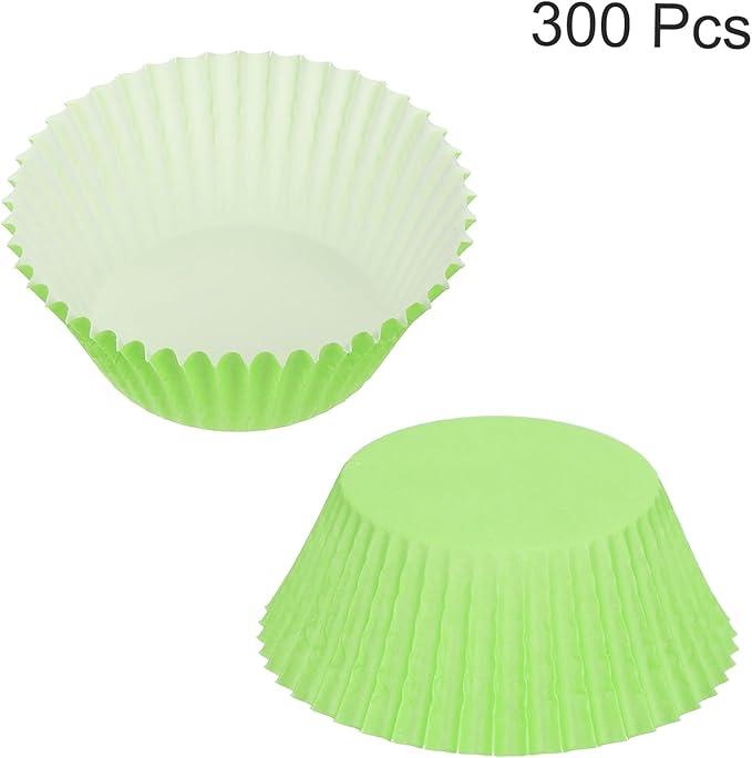 uxcell 300 Pcs Cupcake Liners, Muffins Paper Baking Cups Wrappers Standard Greaseproof for Baking