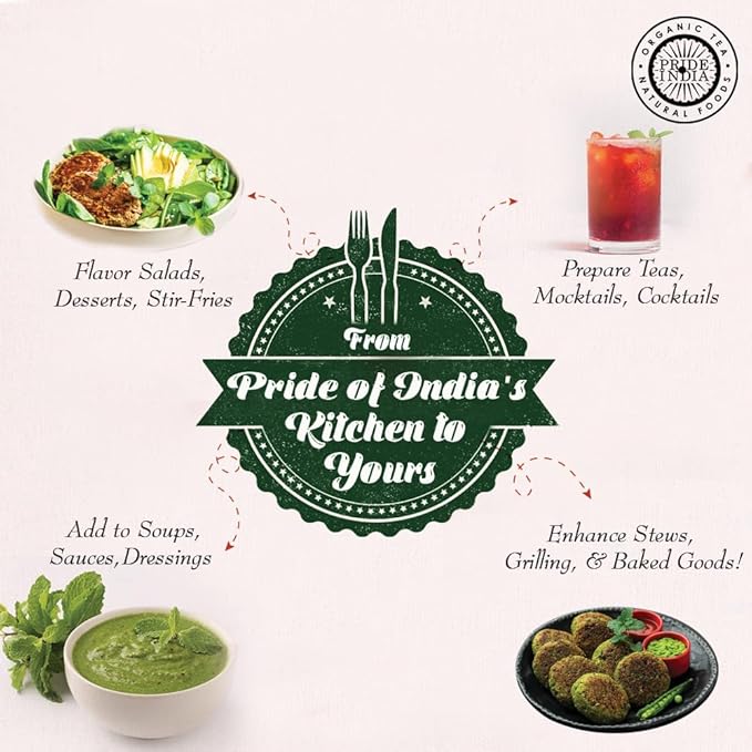 Pride of India ??Mint Leaf Whole ??Cut & Sifted for Convenience of Use ??Good for Culinary Uses
