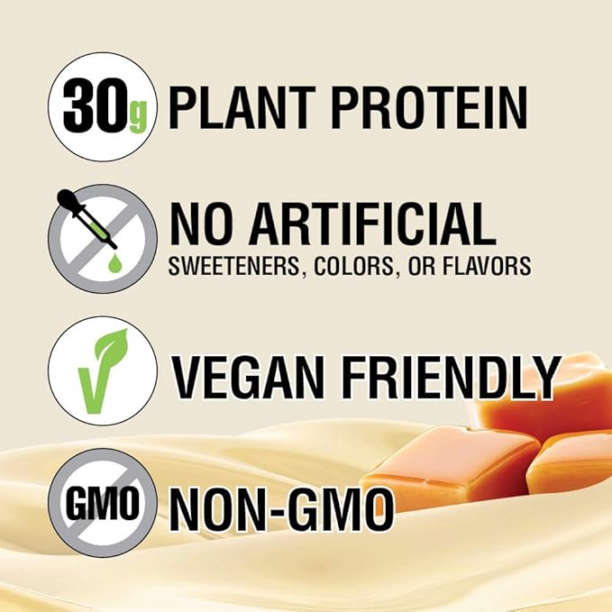 Lean Body Ready-to-Drink, Plant-Based Vegan Vanilla Caramel Protein Shake, 30g Protein, No