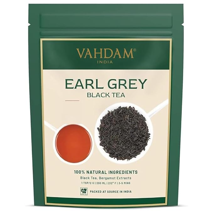 VAHDAM, Earl Grey Tea Loose Leaf 170+ Cups (340g/12oz) Citrusy & Delicious Black Tea blended with