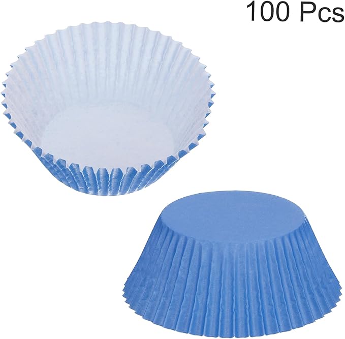 uxcell 100 Pcs Cupcake Liners, Muffins Paper Baking Cups Wrappers Standard Greaseproof for Baking