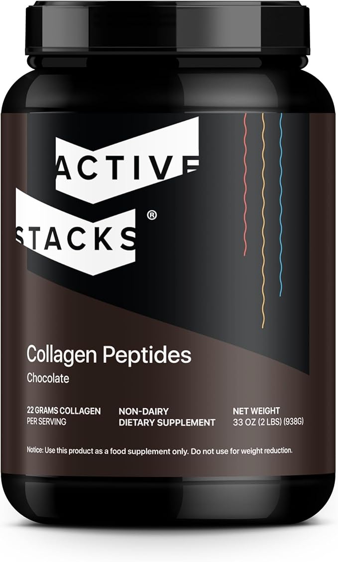Collagen Peptides Protein Powder, Chocolate - Supports Healthy Hair, Skin, Bones and Joints for Men